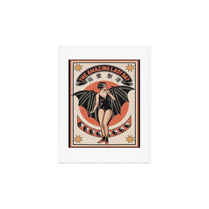 The Amazing Lady Bat Art Print Gallery Image 3