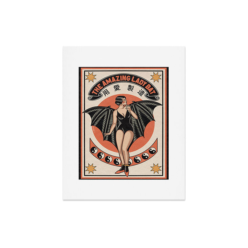 The Amazing Lady Bat Art Print Gallery Image 5