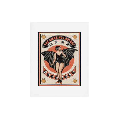 The Amazing Lady Bat Art Print Gallery Image 4