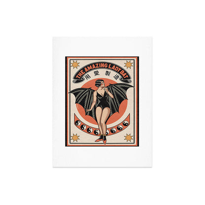The Amazing Lady Bat Art Print Gallery Image 6