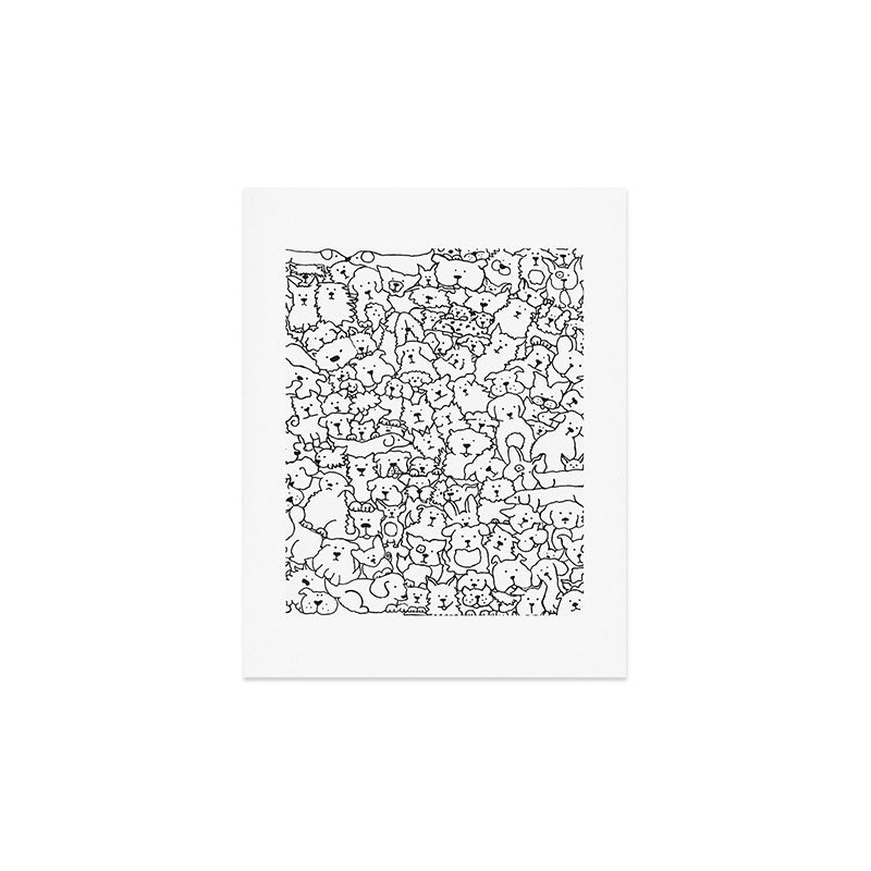 Dog Doodle Art Art Print Gallery Image 4