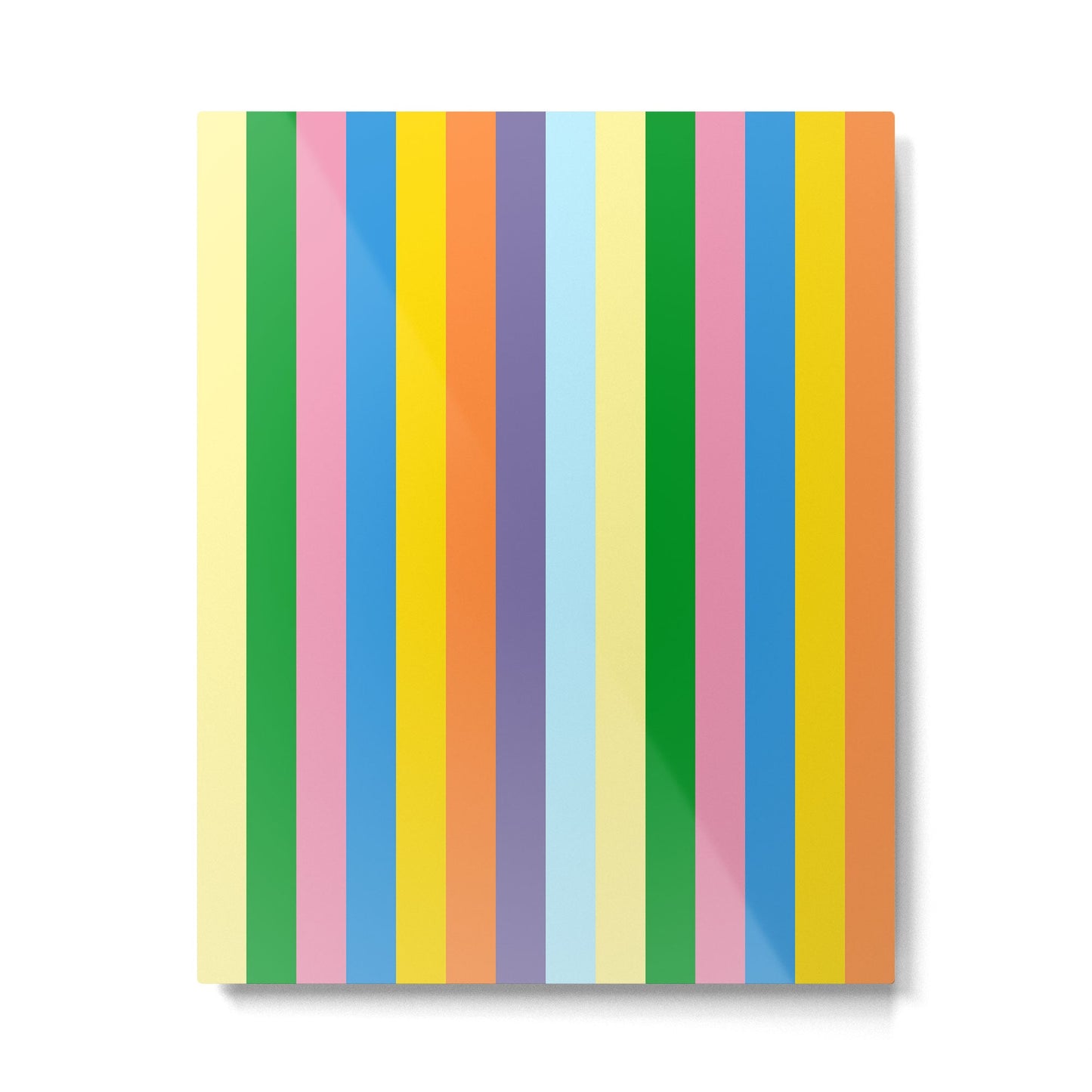 Fun Stripes Colorful Vertical Pattern Metal Print Gallery Image 1