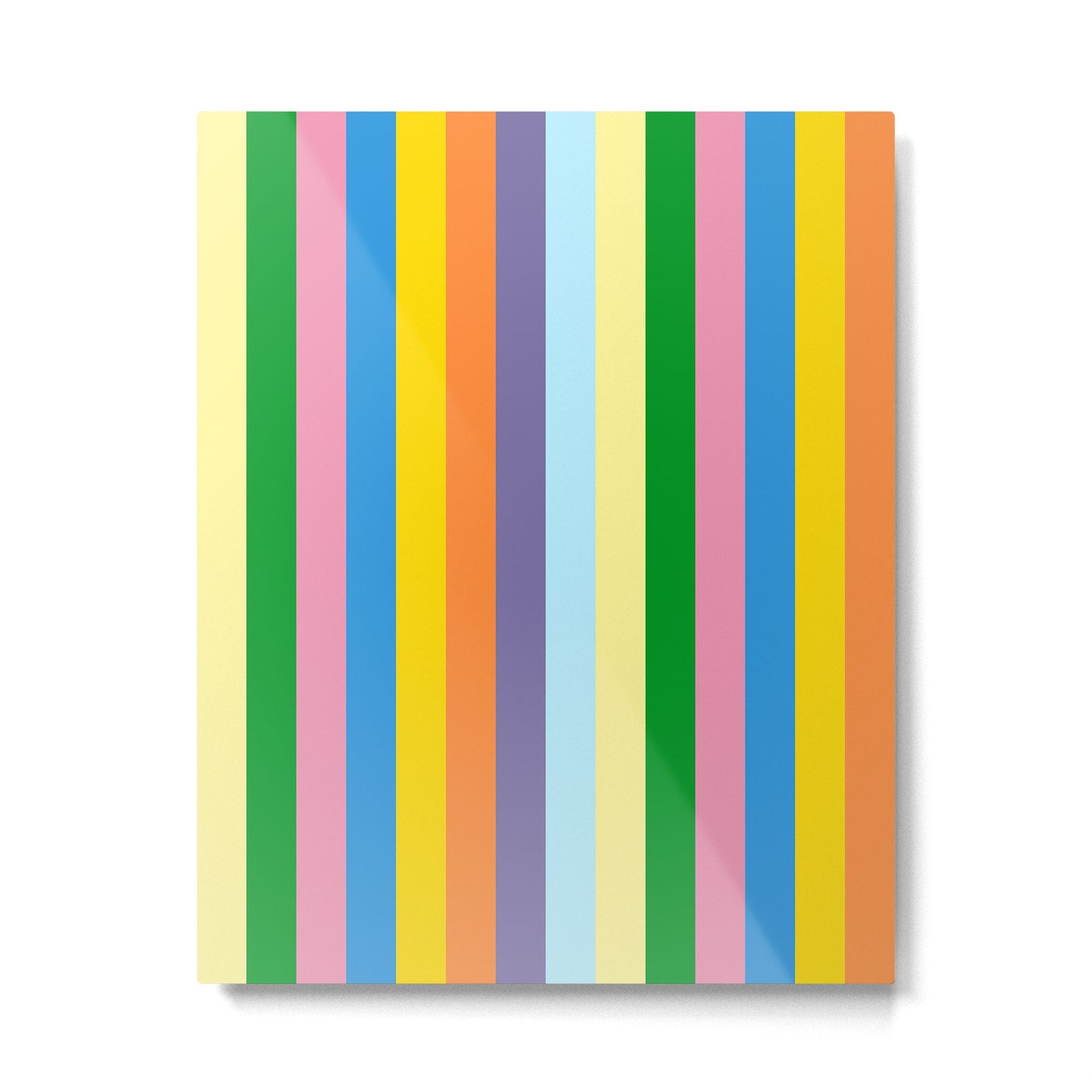 Fun Stripes Colorful Vertical Pattern Metal Print Gallery Image 1