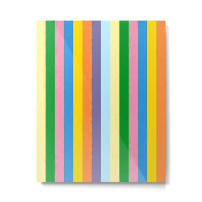 Fun Stripes Colorful Vertical Pattern Metal Print Gallery Image 2