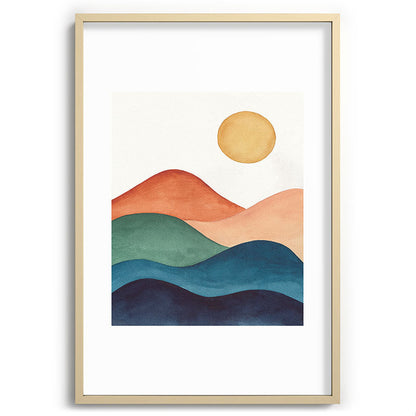 Colorful Abstract Mountains Framed Art Print Gallery Image 102