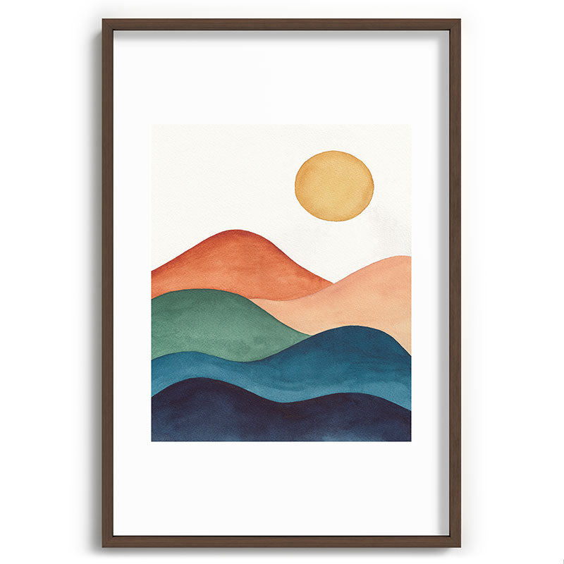 Colorful Abstract Mountains Framed Art Print Gallery Image 94