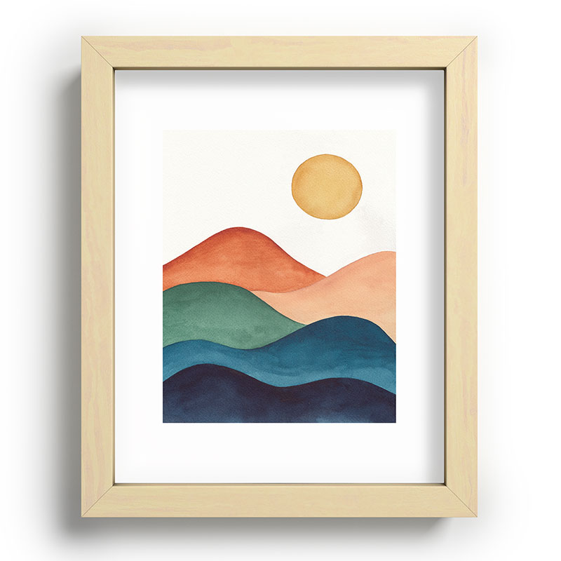 Colorful Abstract Mountains Framed Art Print Gallery Image 95