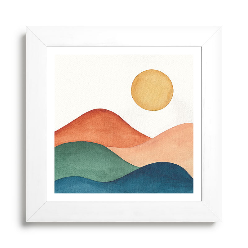 Colorful Abstract Mountains Framed Art Print Gallery Image 79