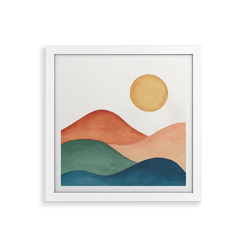Colorful Abstract Mountains Framed Art Print Gallery Image 82
