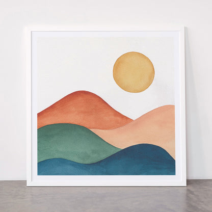 Colorful Abstract Mountains Framed Art Print Gallery Image 87