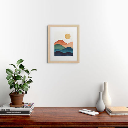 Colorful Abstract Mountains Framed Art Print Gallery Image 63