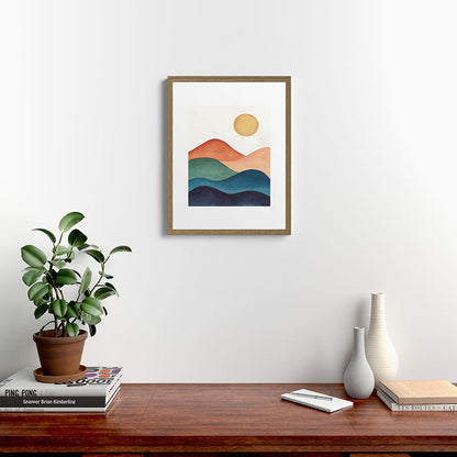 Colorful Abstract Mountains Framed Art Print Gallery Image 16
