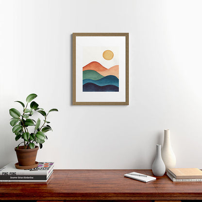Colorful Abstract Mountains Framed Art Print Gallery Image 54
