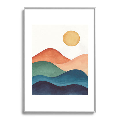 Colorful Abstract Mountains Framed Art Print Gallery Image 132