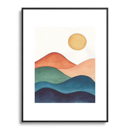 Colorful Abstract Mountains Framed Art Print Gallery Image 116