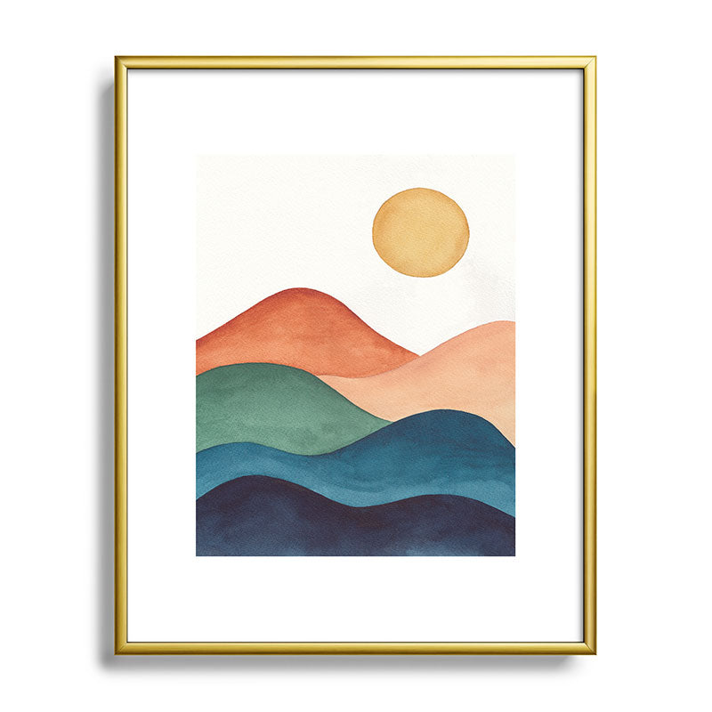Colorful Abstract Mountains Framed Art Print Gallery Image 121