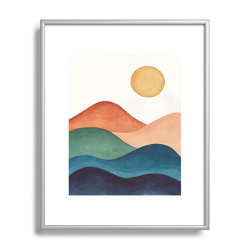 Colorful Abstract Mountains Framed Art Print Gallery Image 131