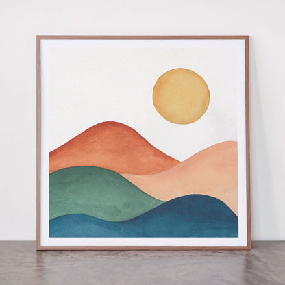 Colorful Abstract Mountains Framed Art Print Gallery Image 21