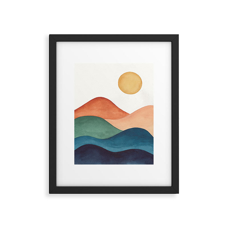 Colorful Abstract Mountains Framed Art Print Gallery Image 6