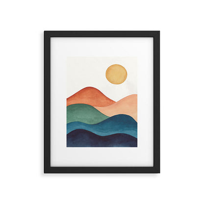 Colorful Abstract Mountains Framed Art Print Gallery Image 5