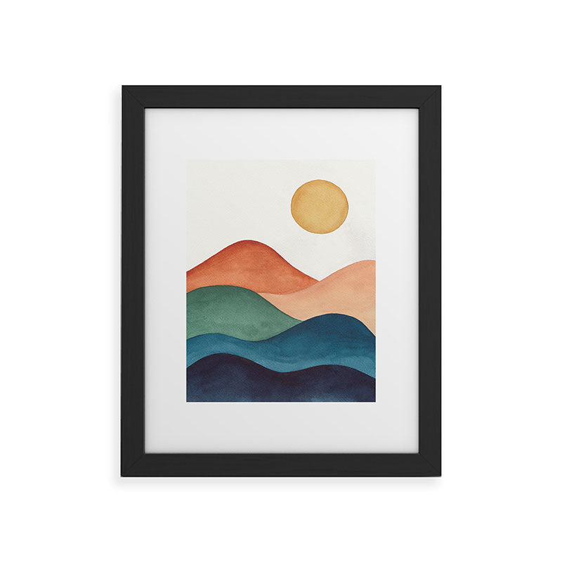 Colorful Abstract Mountains Framed Art Print Gallery Image 44