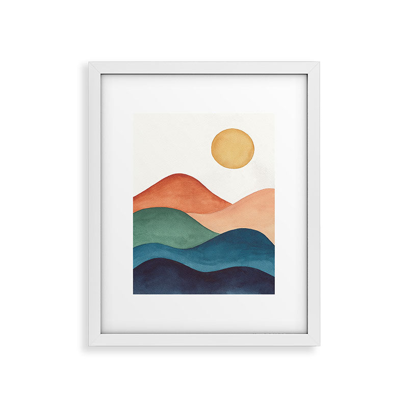Colorful Abstract Mountains Framed Art Print Gallery Image 30