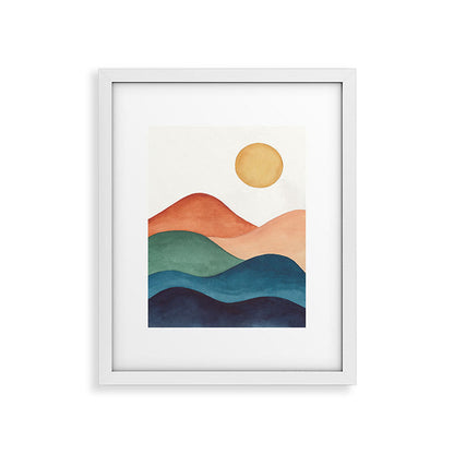 Colorful Abstract Mountains Framed Art Print Gallery Image 30