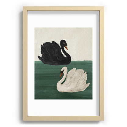 Black Swan White Swan Framed Art Print Gallery Image 42