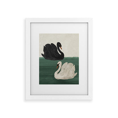 Black Swan White Swan Framed Art Print Gallery Image 32