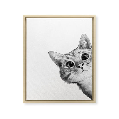sneaky cat Framed Canvas Print Gallery Image 23