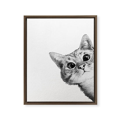 sneaky cat Framed Canvas Print Gallery Image 12