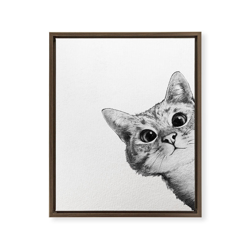 sneaky cat Framed Canvas Print Gallery Image 17