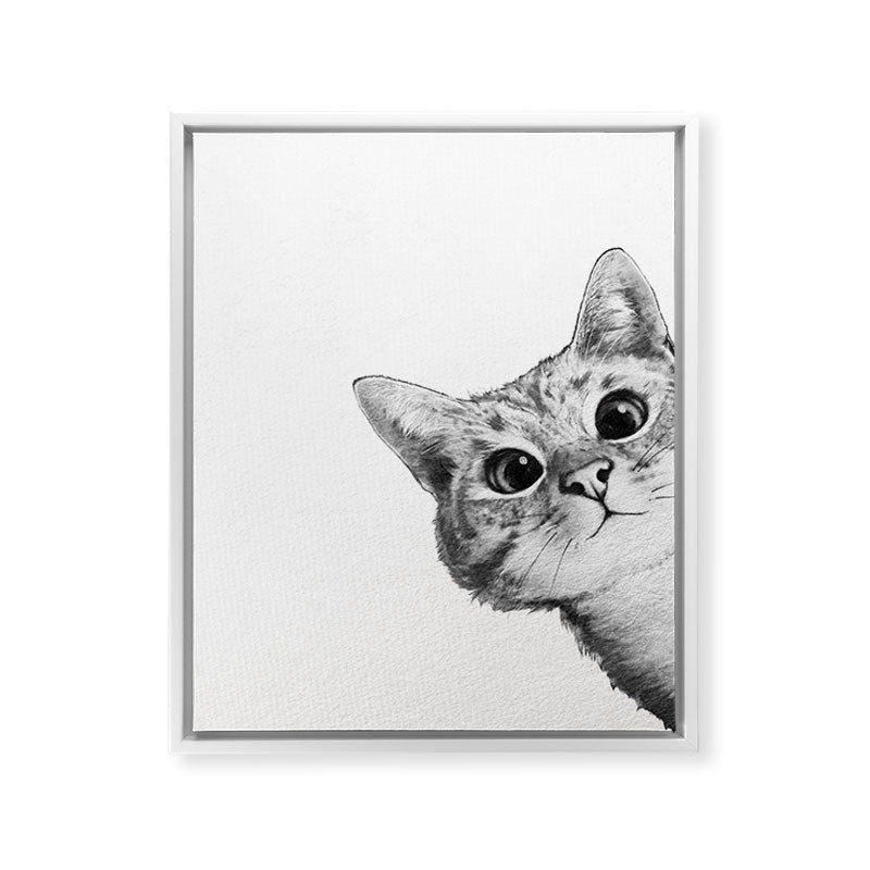 sneaky cat Framed Canvas Print Gallery Image 35
