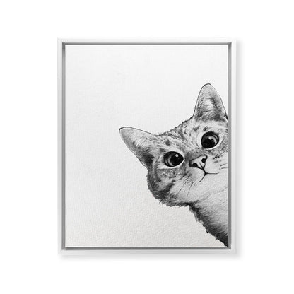 sneaky cat Framed Canvas Print Gallery Image 34