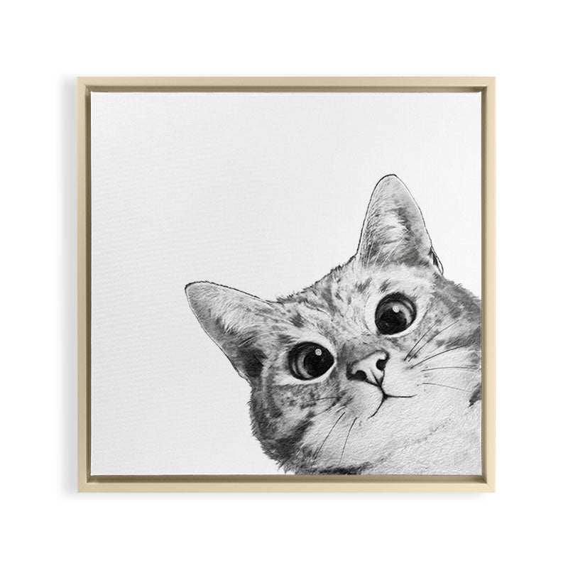 sneaky cat Framed Canvas Print Gallery Image 27