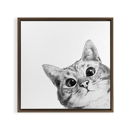 sneaky cat Framed Canvas Print Gallery Image 11