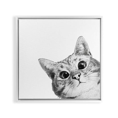 sneaky cat Framed Canvas Print Gallery Image 36