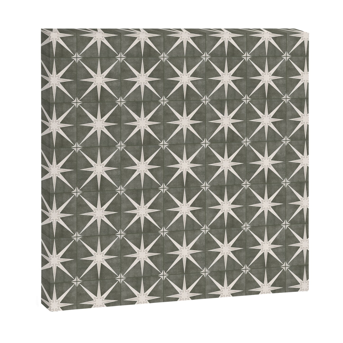 arlo star tile - olive Canvas Print Gallery Image 6
