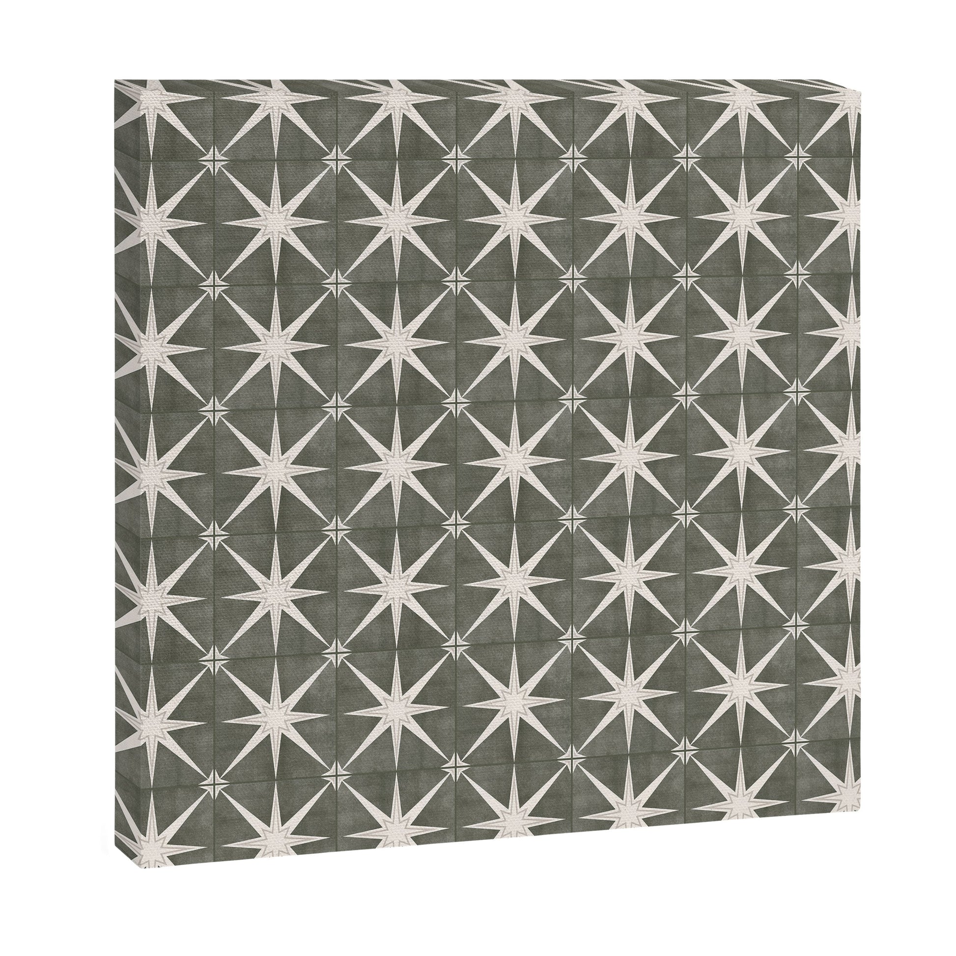 arlo star tile - olive Canvas Print Gallery Image 6
