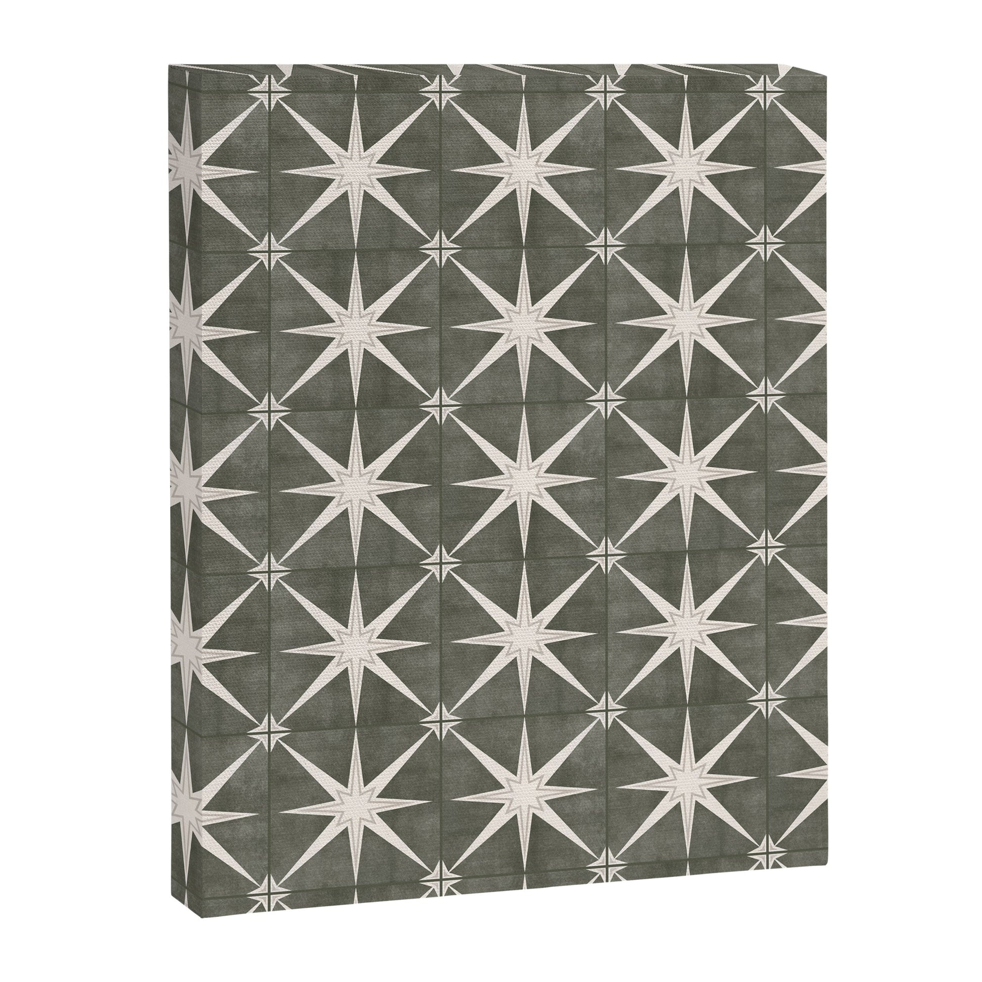 arlo star tile - olive Canvas Print Gallery Image 3