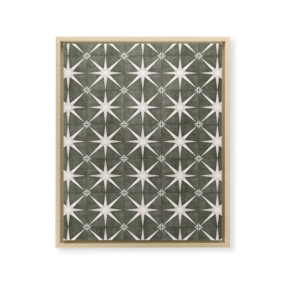 arlo star tile - olive Framed Canvas Print Gallery Image 22