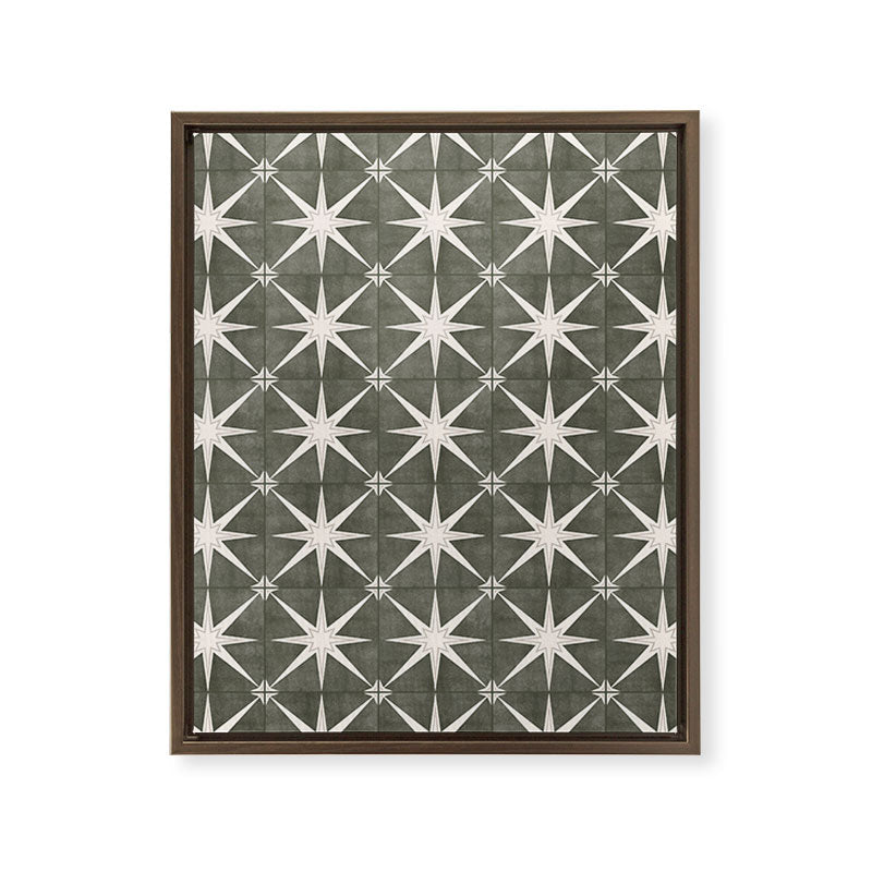 arlo star tile - olive Framed Canvas Print Gallery Image 16