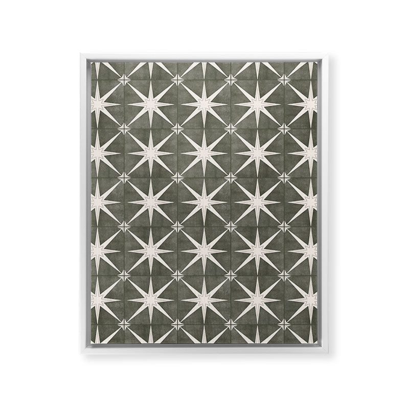 arlo star tile - olive Framed Canvas Print Gallery Image 31