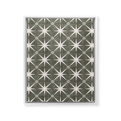 arlo star tile - olive Framed Canvas Print Gallery Image 31
