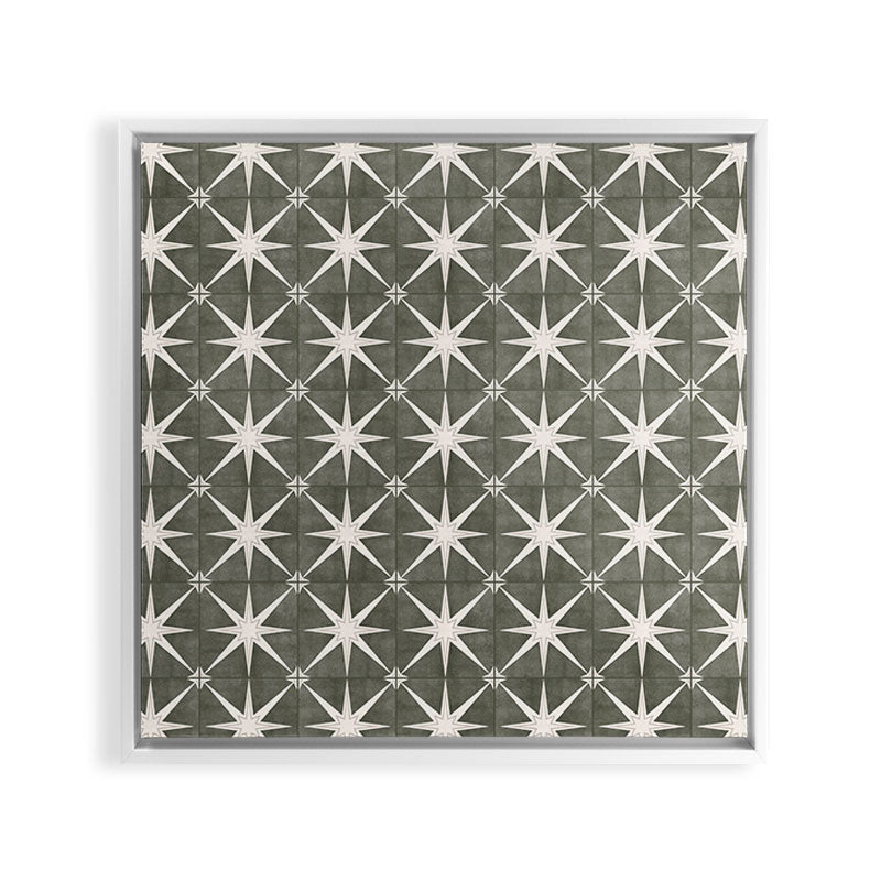 arlo star tile - olive Framed Canvas Print Gallery Image 33