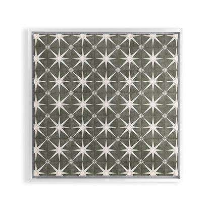 arlo star tile - olive Framed Canvas Print Gallery Image 33