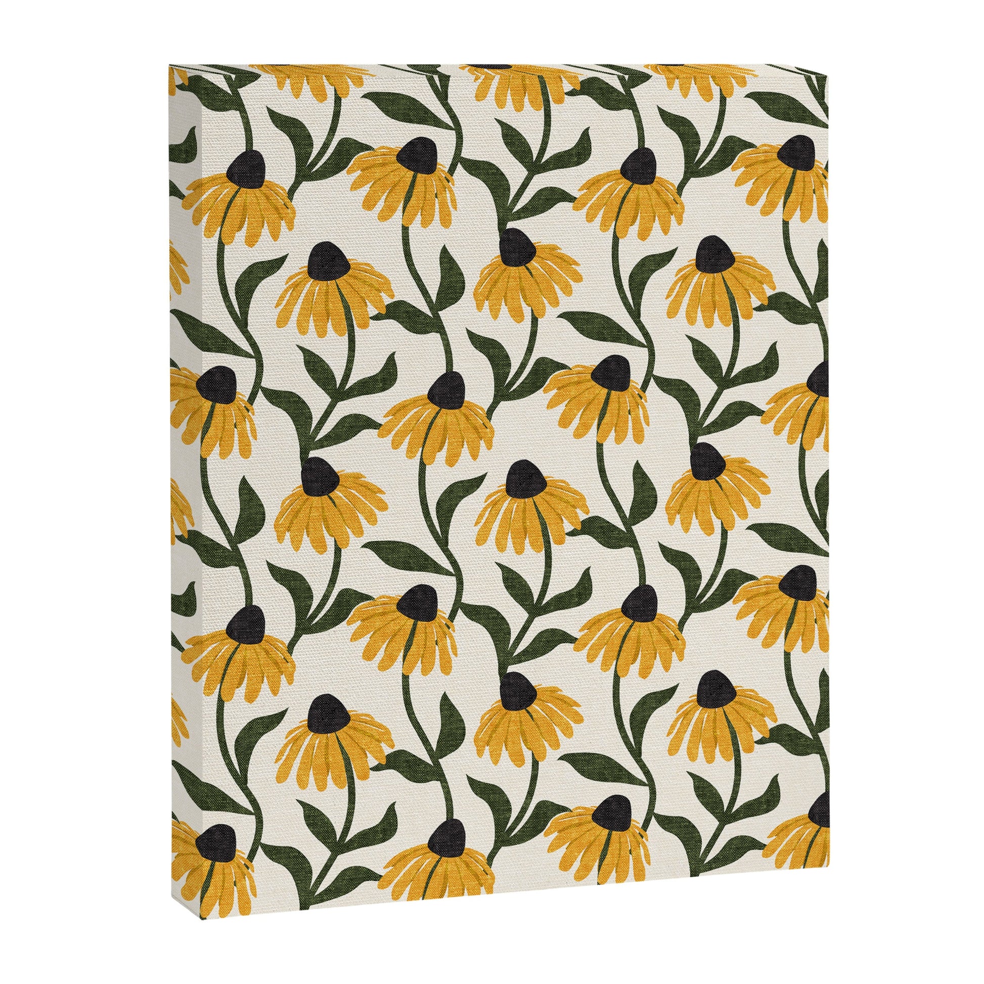 coneflowers - cream Canvas Print Gallery Image 1