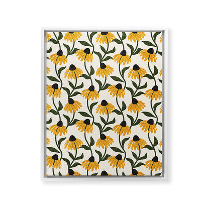 coneflowers - cream Framed Canvas Print Gallery Image 32