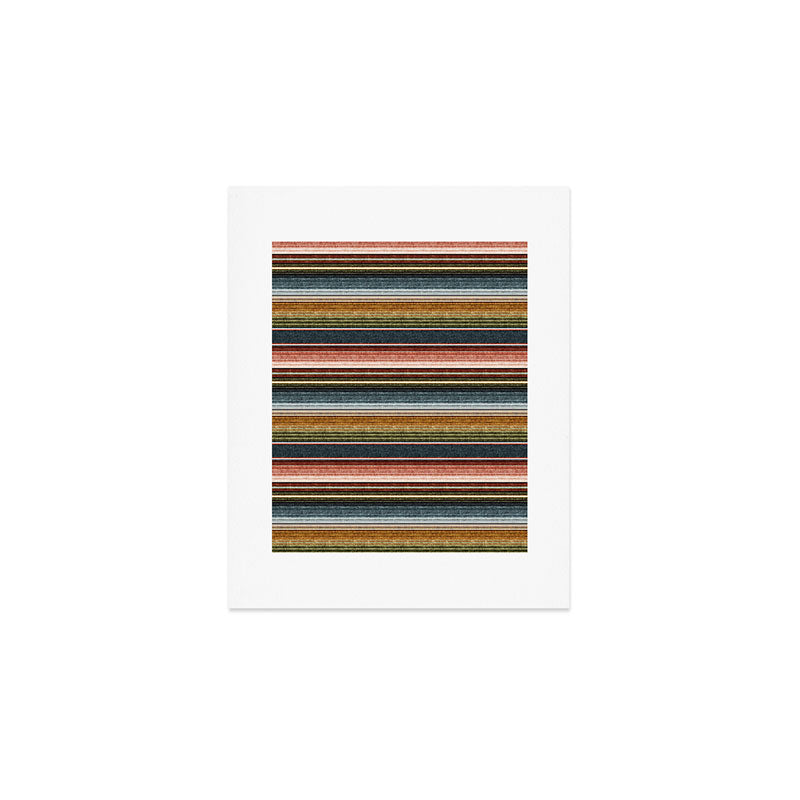 serape southwest stripe - earth tones Art Print Gallery Image 1