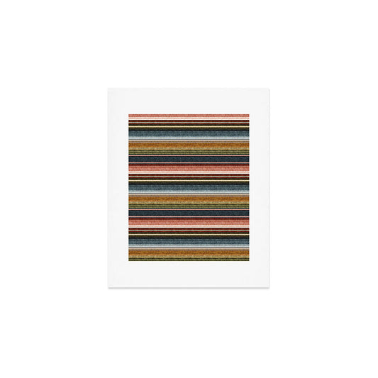 serape southwest stripe - earth tones Art Print Gallery Image 1